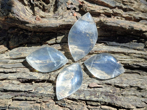 Polished Small Clear Girasol Quartz Crystal Angel Tears x 35 From Madagascar