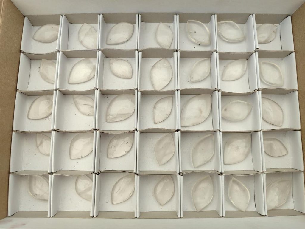 Polished Small Clear Girasol Quartz Crystal Angel Tears x 35 From Madagascar