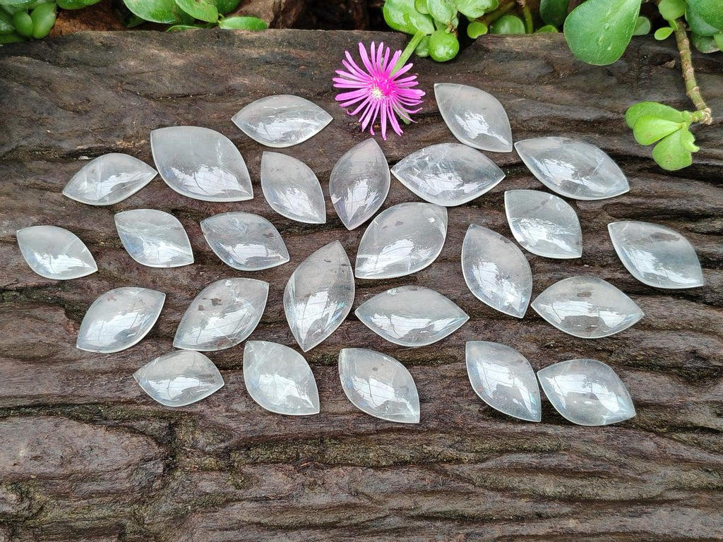 Polished Small Clear Girasol Quartz Crystal Angel Tears x 35 From Madagascar