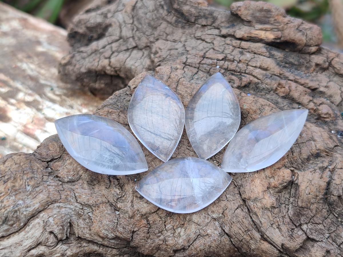 Polished Small Clear Girasol Quartz Crystal Angel Tears x 35 From Madagascar