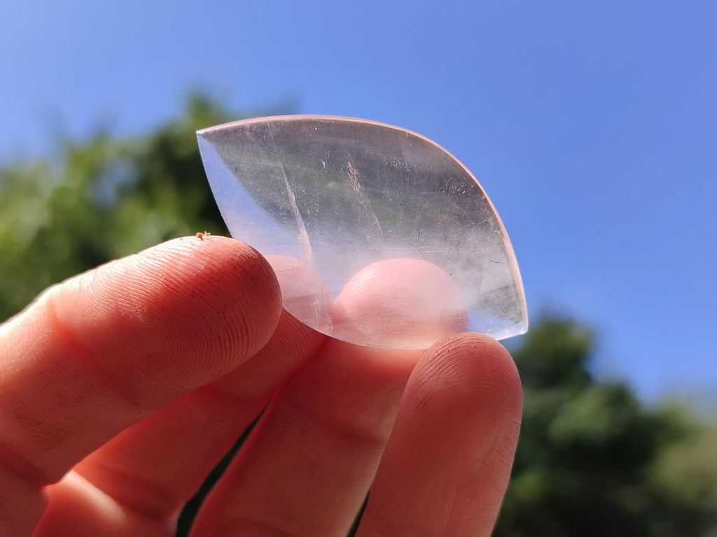 Polished Small Clear Girasol Quartz Crystal Angel Tears x 35 From Madagascar