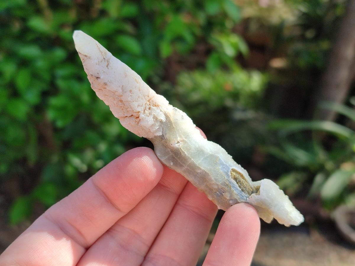 Natural Drusy Quartz Coated Spearhead Calcite Specimens x 35 From Albert's Mountain, Lesotho