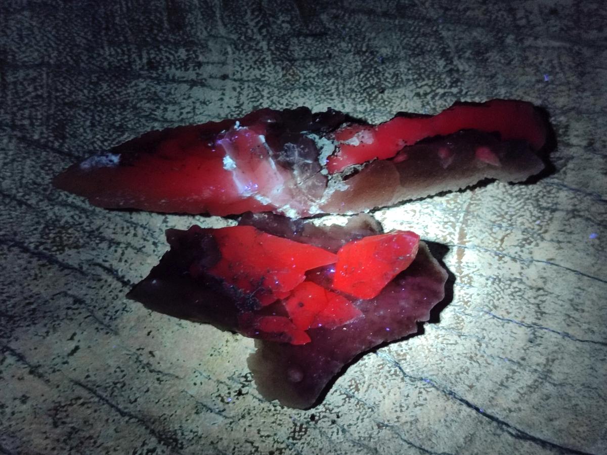 Natural Drusy Quartz Coated Spearhead Calcite Specimens x 35 From Albert's Mountain, Lesotho