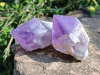 Polished Jacaranda Amethyst Single Crystals x 12 From Mumbwa, Zambia
