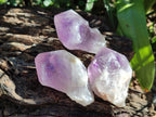 Polished Jacaranda Amethyst Single Crystals x 12 From Mumbwa, Zambia