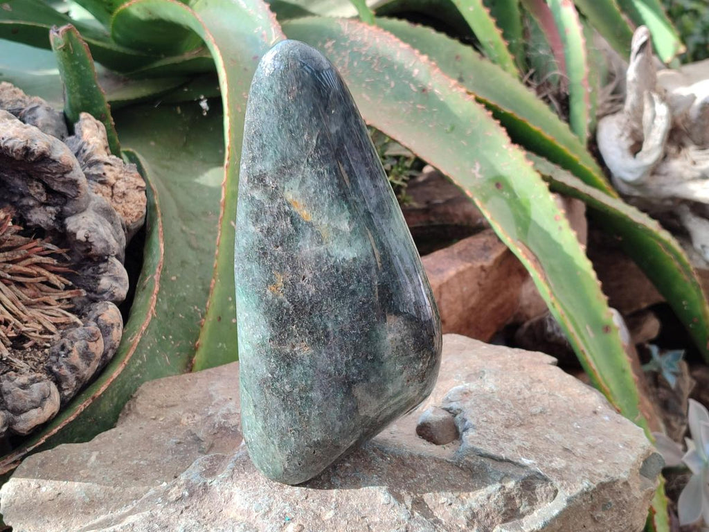 Polished Fuchsite Quartz Standing Free Forms x 2 From Andakatany, Madagascar