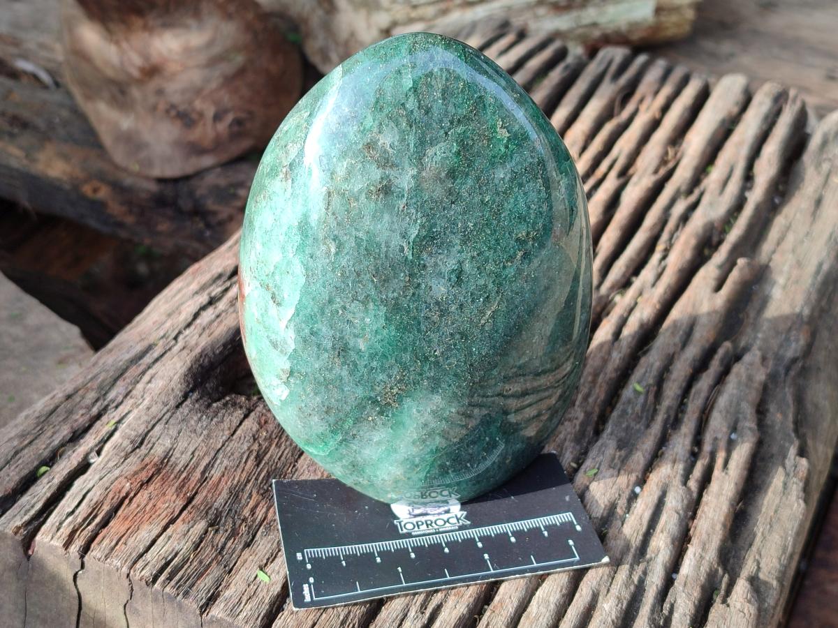 Polished Fuchsite Quartz Standing Free Forms x 2 From Andakatany, Madagascar