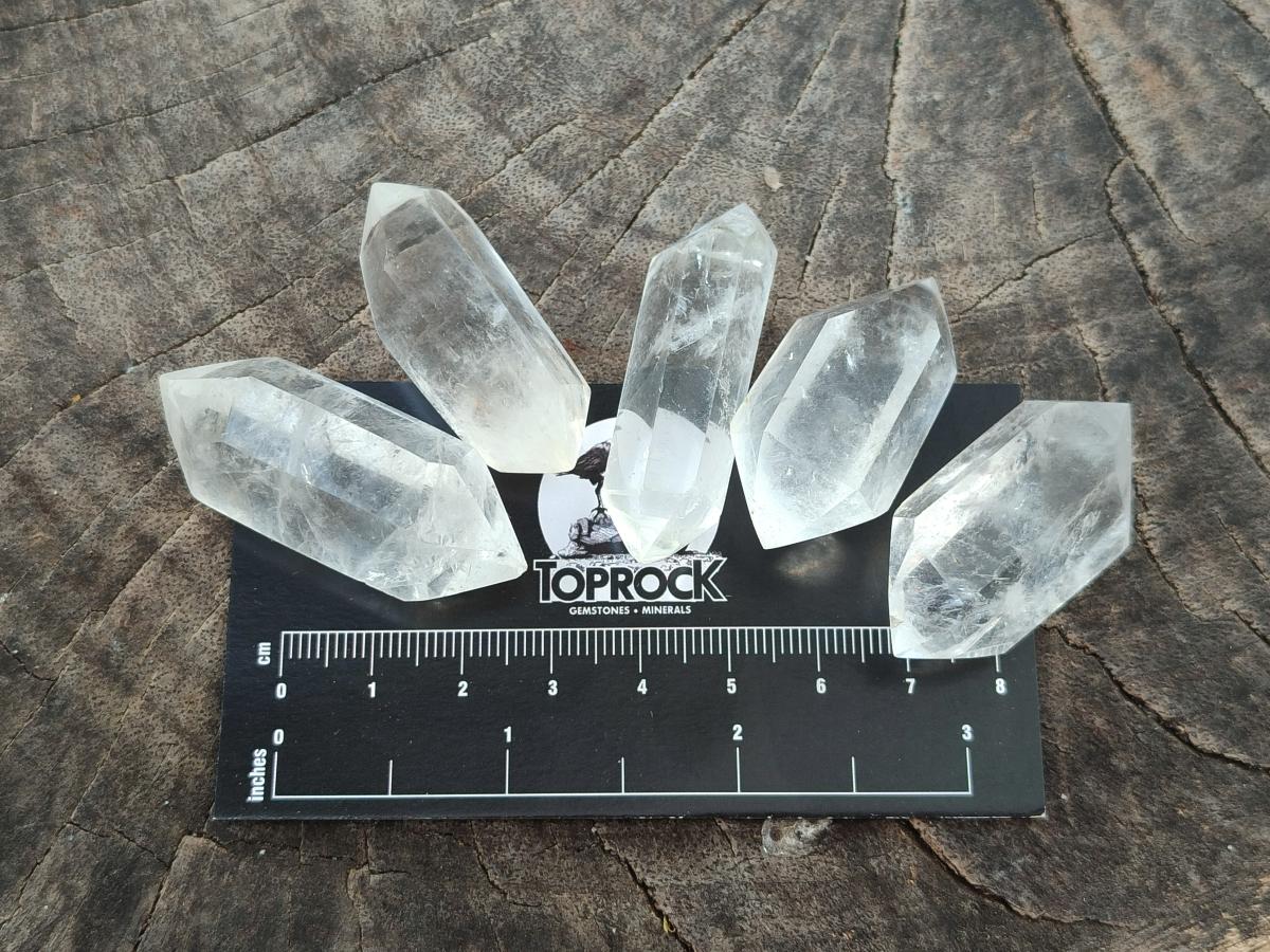 Polished Double Terminated Clear Quartz Crystals x 35 From Madagascar