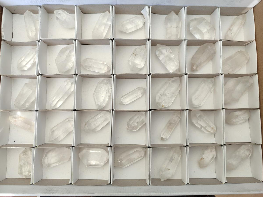 Polished Double Terminated Clear Quartz Crystals x 35 From Madagascar - Toprock Gemstones and Minerals 