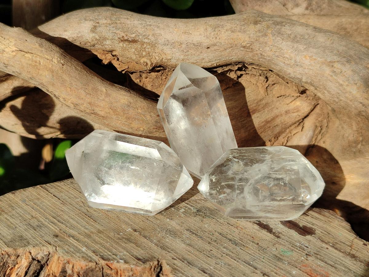 Polished Double Terminated Clear Quartz Crystals x 35 From Madagascar