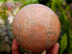Polished Peach Moonstone Spheres x 3 From Madagascar