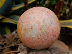 Polished Peach Moonstone Spheres x 3 From Madagascar