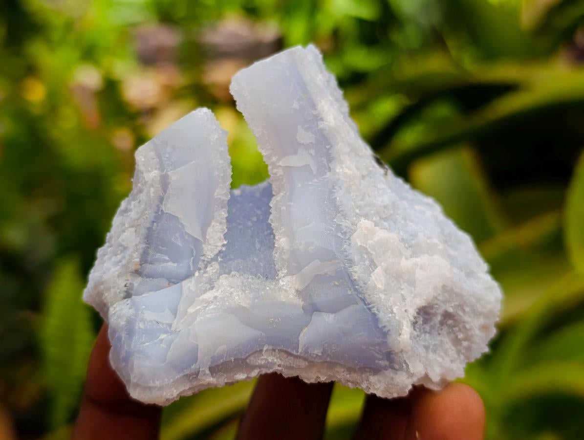 Natural Etched Blue Chalcedony Geodes x 12 From Nsanje, Malawi