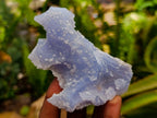 Natural Etched Blue Chalcedony Geodes x 12 From Nsanje, Malawi