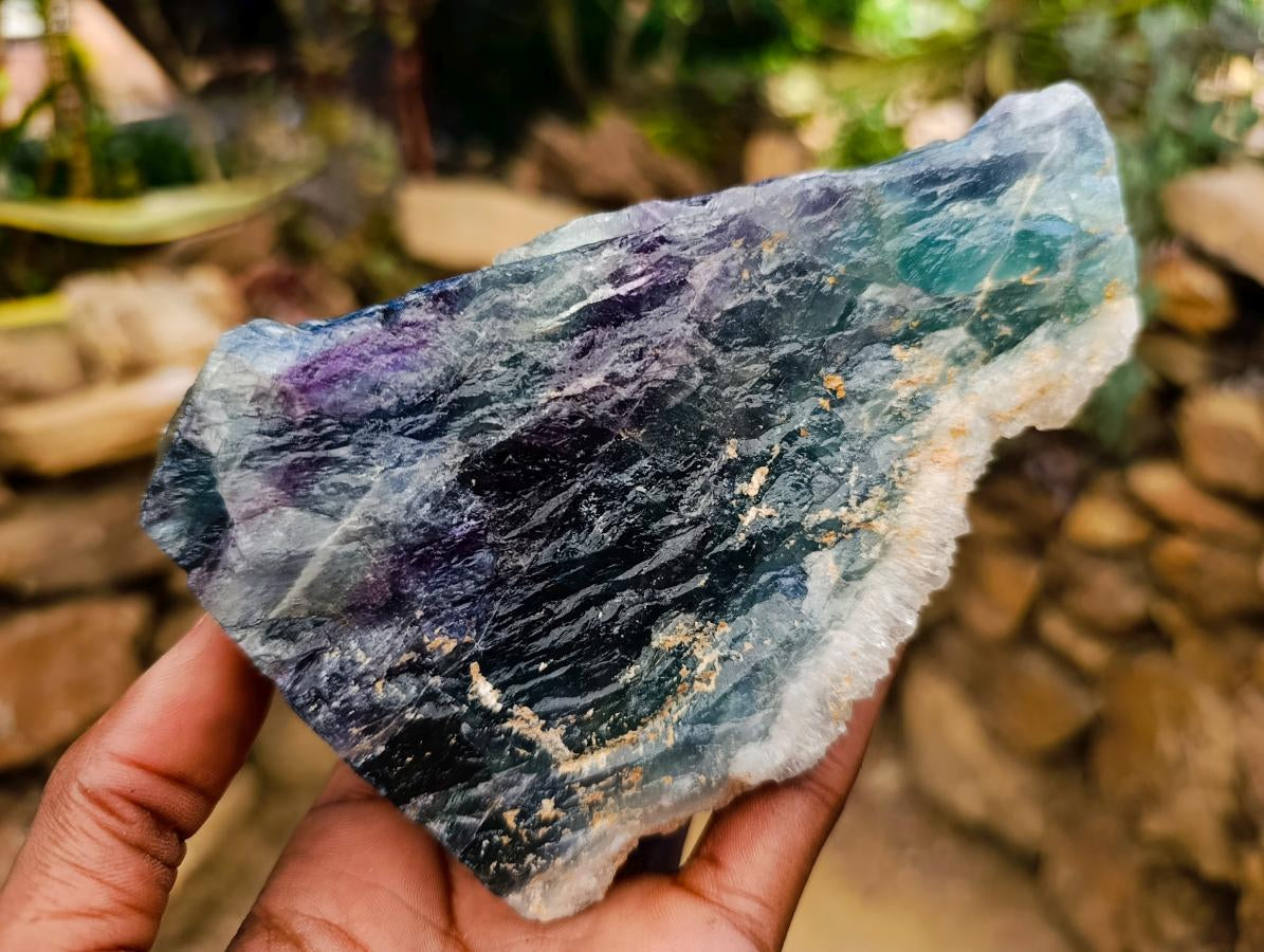 Natural Watermelon Fluorite Cobbed Specimens x 3 From Uis, Namibia