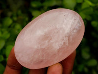 Polished Rose Quartz Palm Stones x 12 From Madagascar