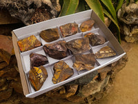 Natural Nguni Jasper Cobbed Specimens x 12 From Northern Cape, South Africa