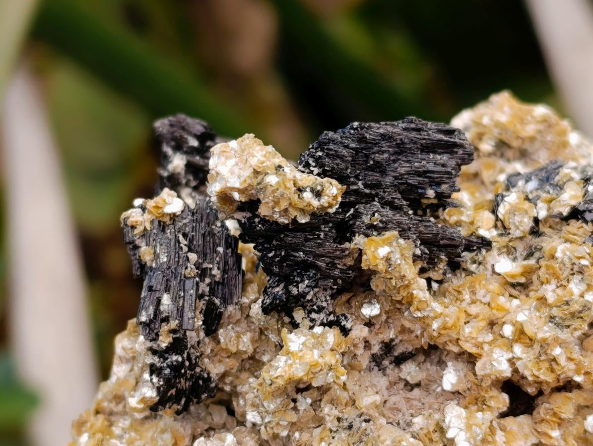 Natural Schorl Black Tourmaline With Vermiculite x 3 From Erongo, Namibia