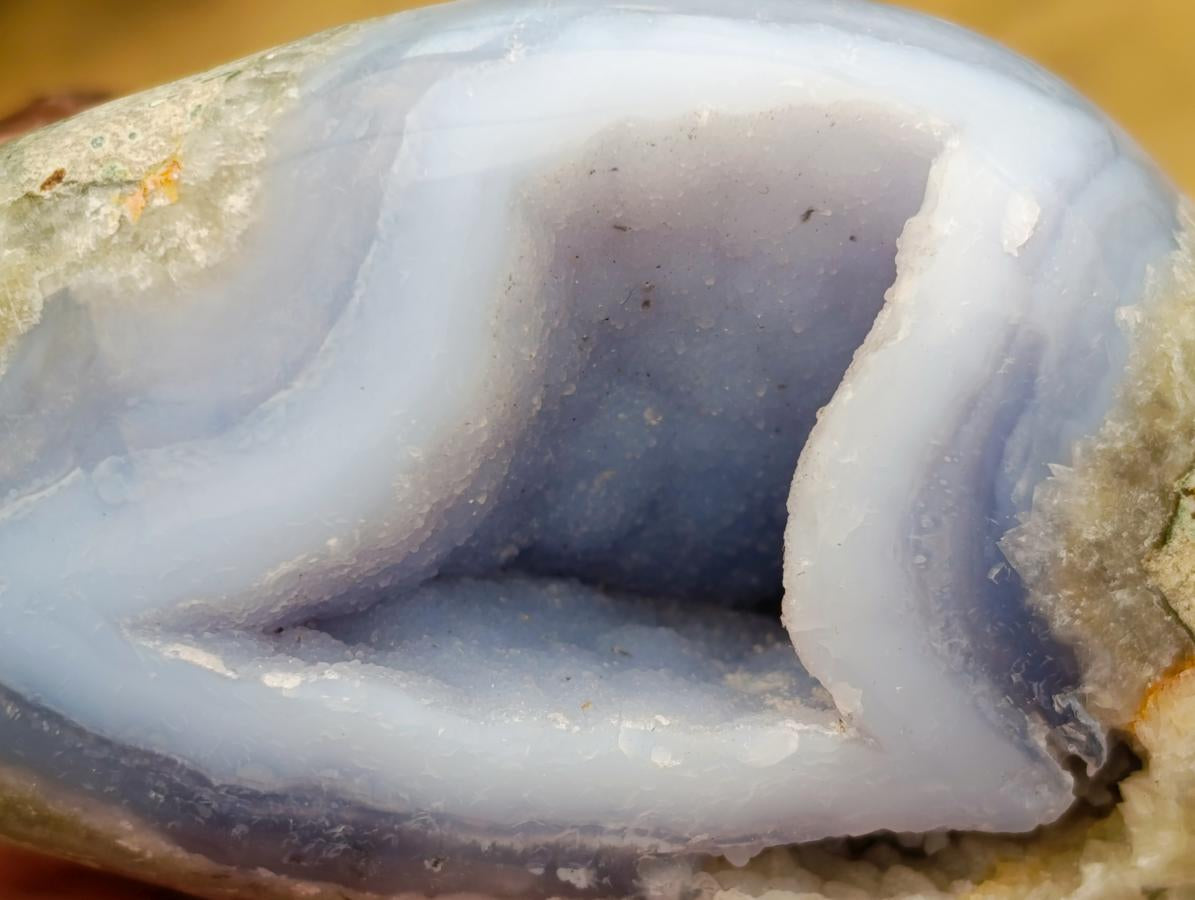 Polished Blue Lace Agate Standing Free Forms x 6 From Nsanje, Malawi