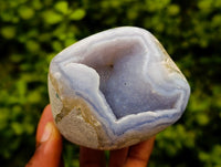 Polished Blue Lace Agate Standing Free Forms x 6 From Nsanje, Malawi