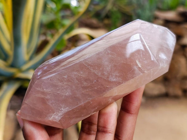 Polished Double Terminated Rose Quartz Crystals x 4 From Madagascar