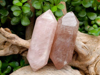 Polished Double Terminated Rose Quartz Crystals x 4 From Madagascar
