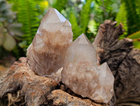 Natural Clear Champagne Citrine Quartz Clusters x 12 From Luena, Congo