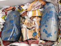 Polished Blue Spotted Spinel in Quartz Standing Free Forms x 2 From Madagascar
