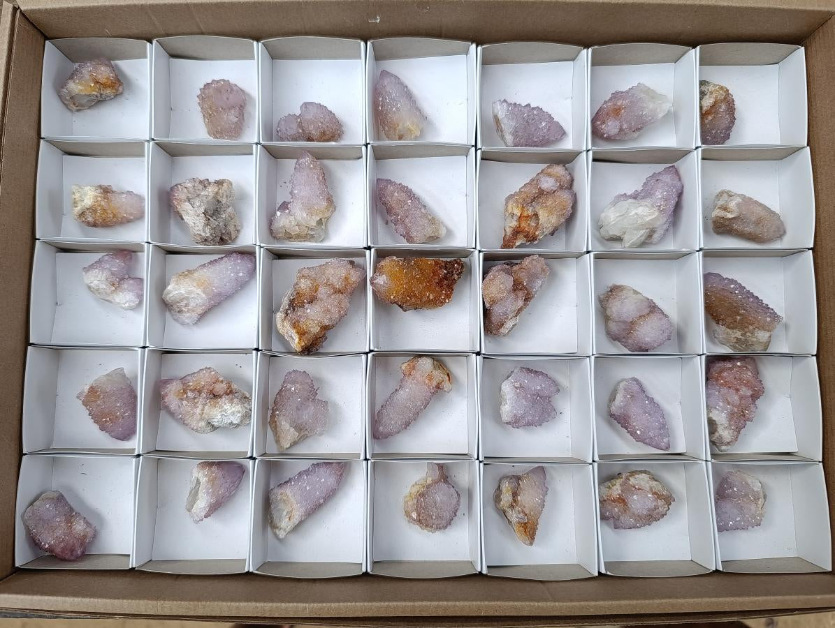 Natural Lilac Amethyst Spirit and Ametrine Crystals x 35 From Boekenhouthoek, South Africa