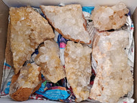 Natural Limonite Quartz Clusters x 7 From Solwezi, Zambia