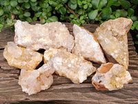 Natural Limonite Quartz Clusters x 7 From Solwezi, Zambia