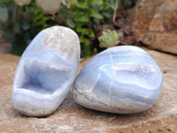 Polished Blue Lace Agate Free Forms x 6 From Nsanje, Malawi