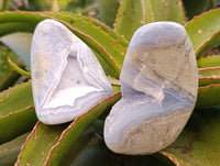 Polished Blue Lace Agate Free Forms x 6 From Nsanje, Malawi