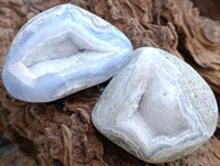 Polished Blue Lace Agate Free Forms x 6 From Nsanje, Malawi