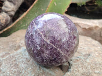 Polished Lepidolite Spheres x 2 From Ambatondrazaka, Madagascar