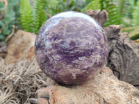 Polished Lepidolite Spheres x 2 From Ambatondrazaka, Madagascar