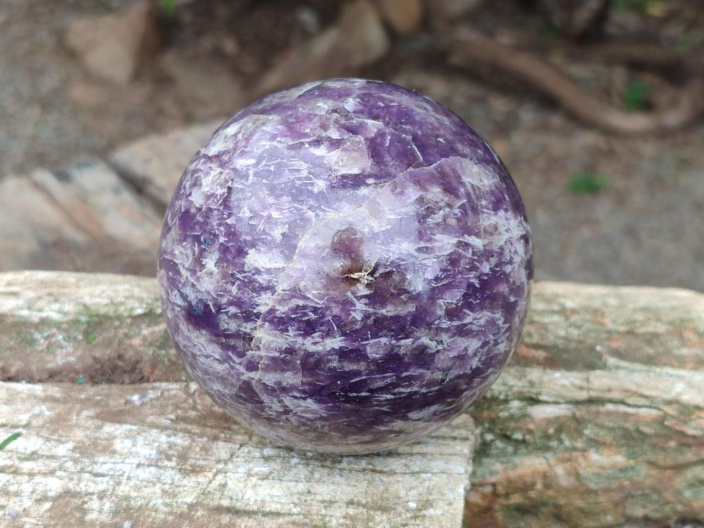 Polished Lepidolite Spheres x 2 From Ambatondrazaka, Madagascar