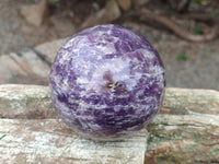 Polished Lepidolite Spheres x 2 From Ambatondrazaka, Madagascar