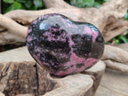 Polished Large Rhodonite Hearts x 3 From Ambindavato, Madagascar