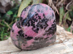 Polished Large Rhodonite Hearts x 3 From Ambindavato, Madagascar