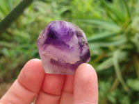 Polished Smokey Window Amethyst Crystals x 12 From Akansobe, Madagascar