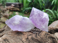 Natural Jacaranda Amethyst Single Crystals x 12 From Mumbwa, Zambia