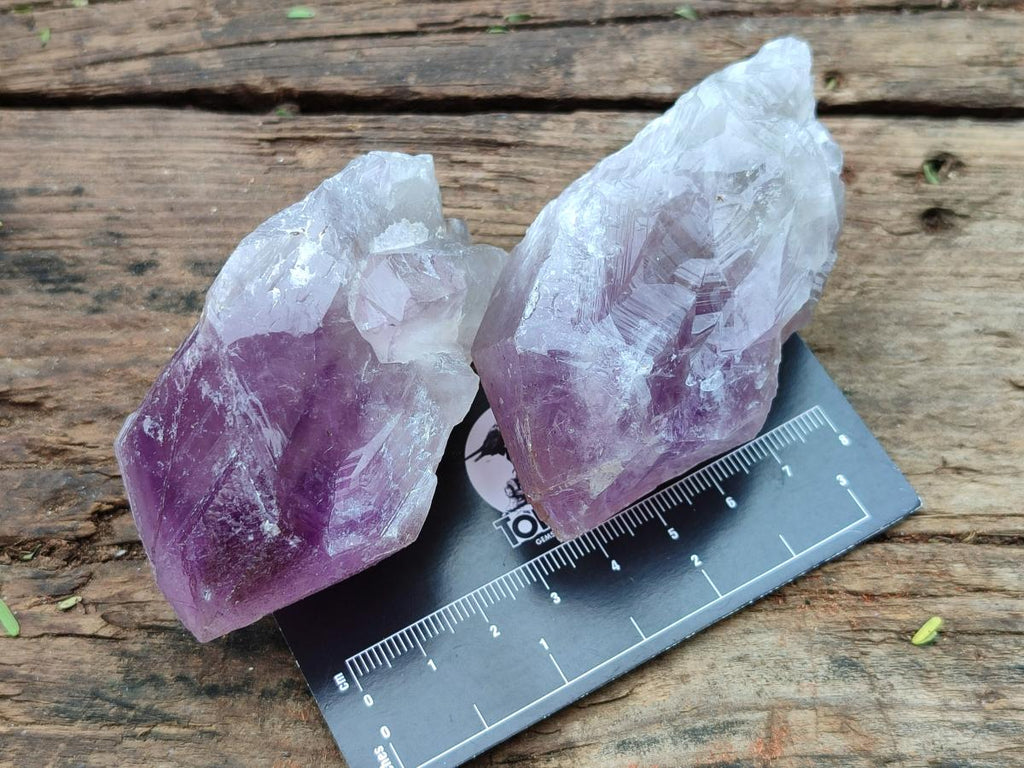 Natural Jacaranda Amethyst Single Crystals x 12 From Mumbwa, Zambia
