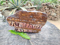 Polished On One Side Nguni Jasper Slice x 1 From Northern Cape, South Africa