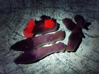 Natural Drusy Quartz Coated Black Tipped Calcite Pseudomorph Specimens x 70 From Albert's Mountain, Lesotho