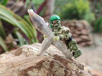 Natural Drusy Quartz Coated Black Tipped Calcite Pseudomorph Specimens x 70 From Albert's Mountain, Lesotho