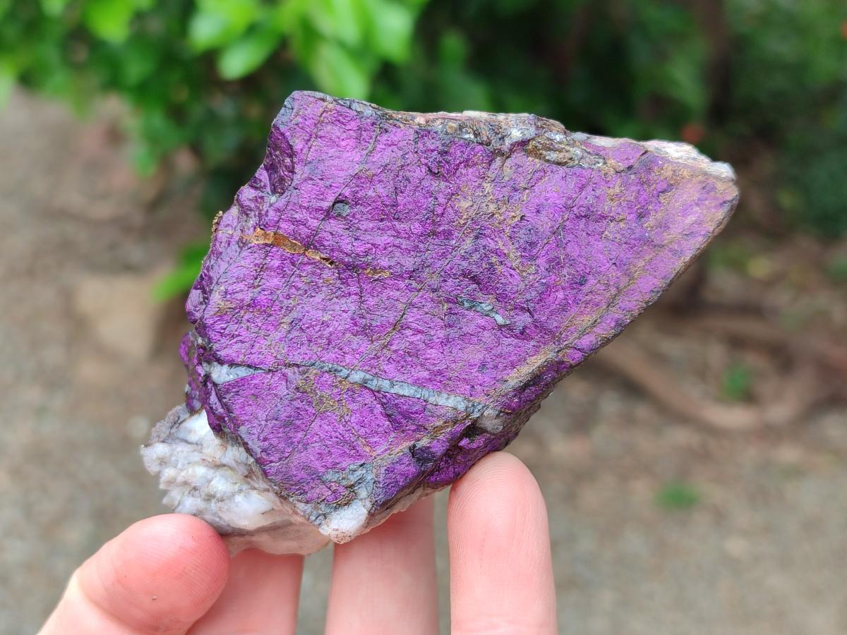 Natural Metallic Silky Purpurite Cobbed Specimens x 12 From Erongo, Namibia