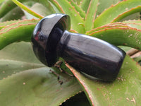 Polished Black Basalt Mushrooms x 3 From Madagascar