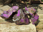 Natural Metallic Purpurite Specimens x 12 From Erongo, Namibia