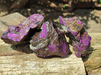 Natural Metallic Purpurite Specimens x 12 From Erongo, Namibia